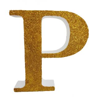 Letra "p" de 20 cm- en oro