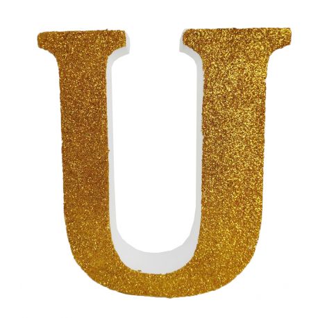 Letra "u" de 20 cm- en oro