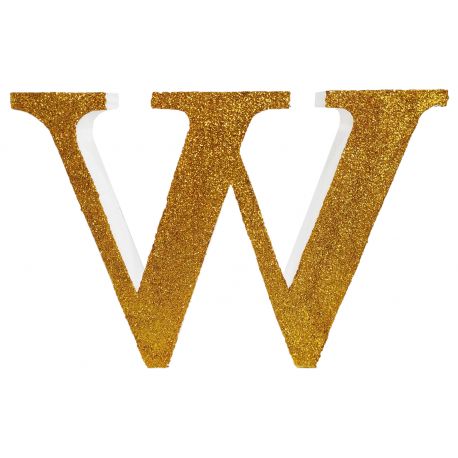 Letra "w" de 20 cm- en oro