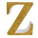 Letra "z" de porexpan 20 cm en color oro, para decorar bodas