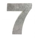 Numero "7" en corcho plata, para decorar espacios en tu boda