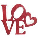 Corcho love rojo, para decorar tu boda, 26x31+4 cm