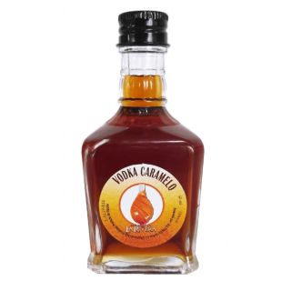 Botella toscana cristal de vodka caramelo 50ml