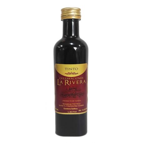 Botella cristal oscuro vino tinto 100 ml