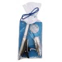 PACK: Linterna y boli con pegatina tarjeta y lazo