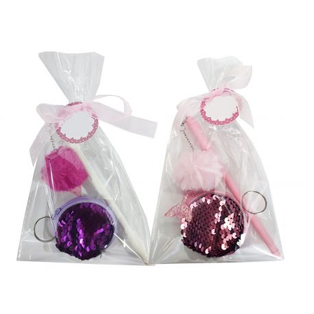 Boli sirena y monedero rosa yn bolsa y tarjeta