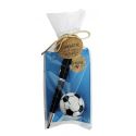 PACK: Boli de cuadros con sacapuntas en bolsa tarjeta y pegatina