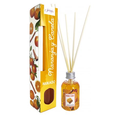 Mikado varillas naranja-canela en cja 50 ml