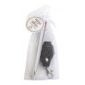 Cuelga llaves con boli en bolsa de organza y tarjeta