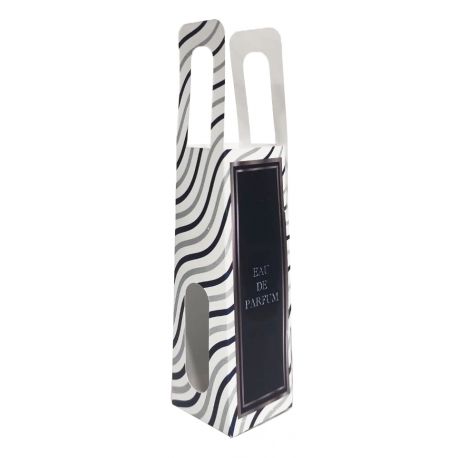 Pack de 12 cajitas eau de parfu negro con ventana para marasca