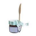 Tarro de nutela 25gr personalizable niño con cuchara lazo, tarjeta y pegatina