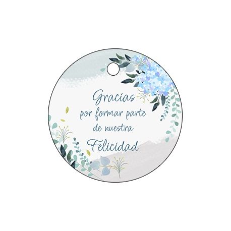 Pliego tarjeta redonda gracias por formar parte 20 ud-