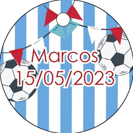 Pliego de tarjeta 20 und redonda personalizable balon de fútbol