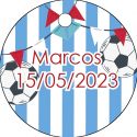 Pliego de tarjeta 20 und redonda personalizable balon de fútbol