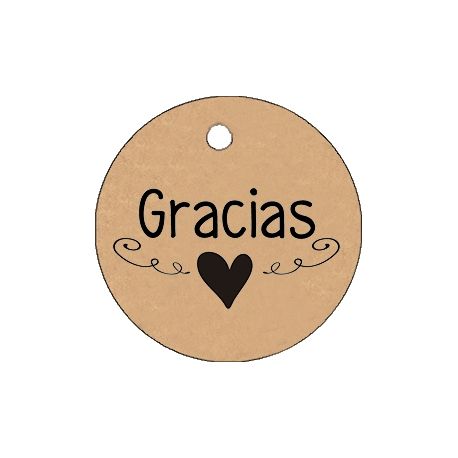 Pliego tarjeta kraft redonda 20 ud- corazón negro
