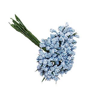 Pom 12 ud-florecillas azul