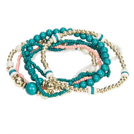 Pulsera azul turquesa oscura .