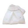 Bolso novia adornos plata blanco 