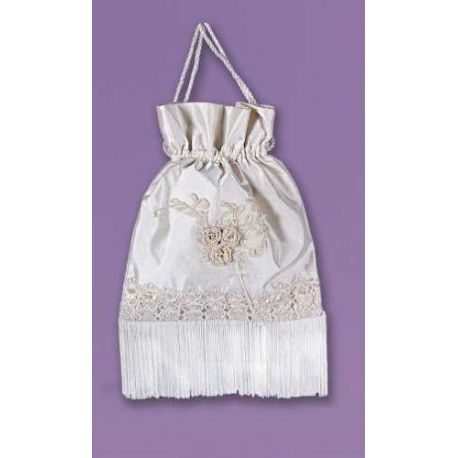 Bolso Novia de organza encaje y pasamane