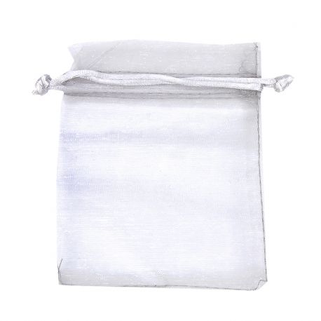 BOLSA ORGANZA 10 x 7,5 CM PLATA