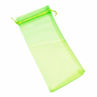 BOLSA DE ORGANZA VINO 11x25 CM- VERDE