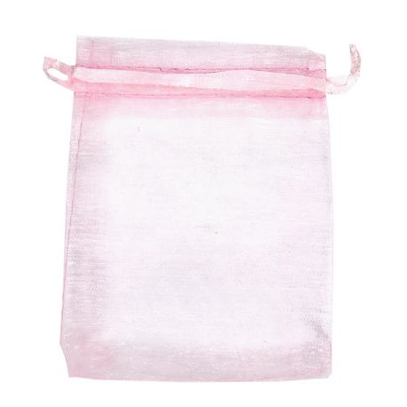 BOLSA ORGANZA 12x9 CM- ROSA CLARO