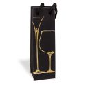 Bolsa negra para meter botellas 25x5x5,5cm