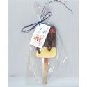 Jabon con forma helado en bolsa con tarjeta regalos boda
