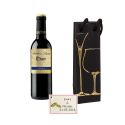 Vino Reserva en caja con tarjeta detalle boda 375ml