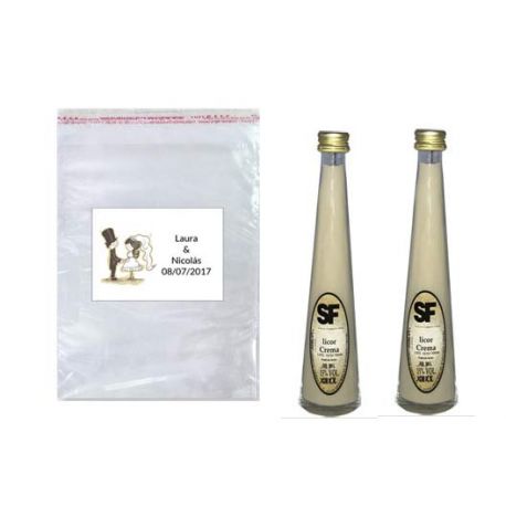 Licor Crema en bolsa celofan y tarjeta