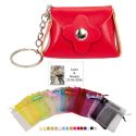 Pack llavero bolso en bolsa de organza con tarjeta
