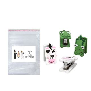 Pack Grapadora en bolsa y tarjeta regalo boda