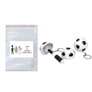 Pack boli en bolsa celofán y tarjeta personalizada