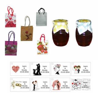 Miel con bolsa y tarjeta personalizada