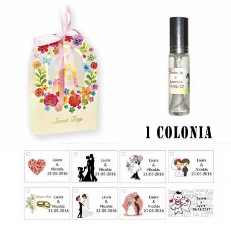 Colonia personalizada detalles de boda