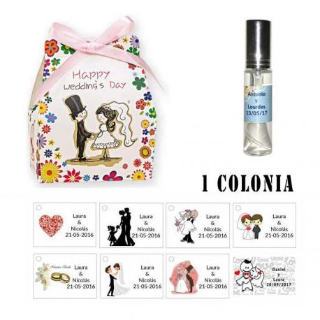 Colonia personalizada regalos de boda para invitados