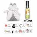 Colonia personalizada con cesta y tarjeta