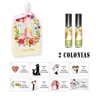 Colonias personalizadas detalles para boda invitados