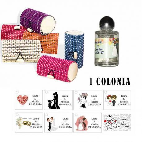Colonia personalizada con una caja