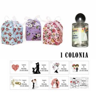Colonia personalizada regalos invitados de boda