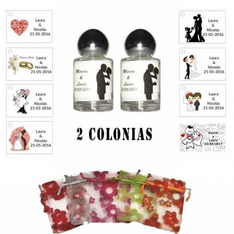 Regalos de boda para invitados Colonias personalizadas