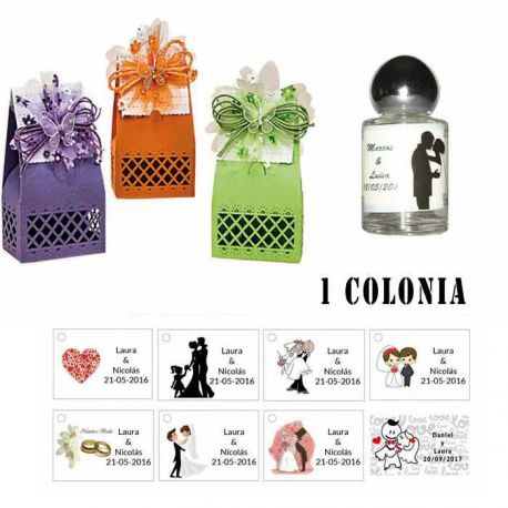 Colonia personalizada regalos invitados