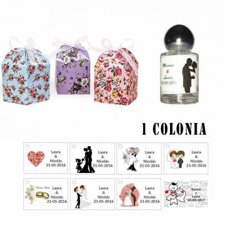 Colonia personalizada regalos invitados boda