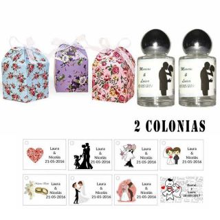 Colonias personalizadas regalos invitados boda