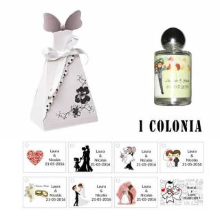 Detalles para boda Colonia personalizada