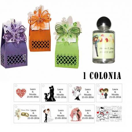 Colonia personalizada detalles para invitados