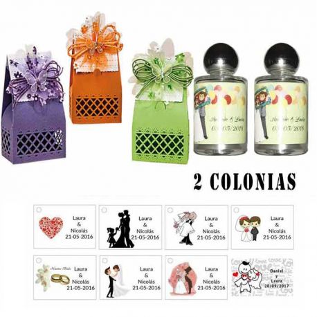 Colonia personalizada detalles para invitados