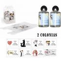 Colonias detalles de boda en caja de acetato