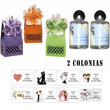 Colonia personalizada detalles para los invitados