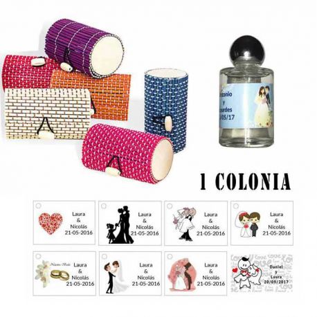 Colonias para detalles de boda en caja